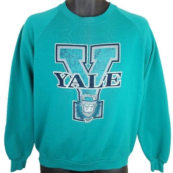 Yale University Bulldogs Sweatshirt Vintage 80s Ivy League Made In USA Mens - Picture 1 of 5